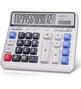 Comix Desktop Calculator Solar Battery Dual Power with 12-Digit Large LCD Display and Large Compu...