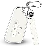 MILD EAST for Volkswagen Key Fob Cover, Soft TPU Full Protection Key Fob Case Compatible with VW ...