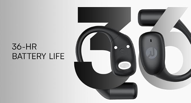 36 Hour Battery Life, All-Day Charge, Open Audio, Compact Design