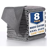 Navona 8 Pack Magic Cleaning Cloths, Lint-Free Microfiber Cloth, 12 x 16In | Large Size, Streak-F...