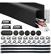EVEO Desk Cable Management Kit - Cord Organizer Cable Management Under Desk | Cable Raceway, Cabl...