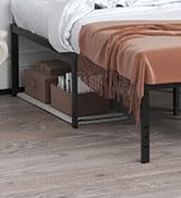 EMODA 20 Inch Twin Bed Frame No Box Spring Needed, Heavy Duty Tall Metal Twin Platform Bed Frames...