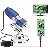 Jiusion 2K HD 2560x1440P USB Digital Microscope for Android Cellphone and Tablet Windows Mac Linu...