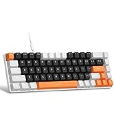 Portable 60% Mechanical Gaming Keyboard, MageGee MK-Box LED Backlit Compact 68 Keys Mini Wired Of...