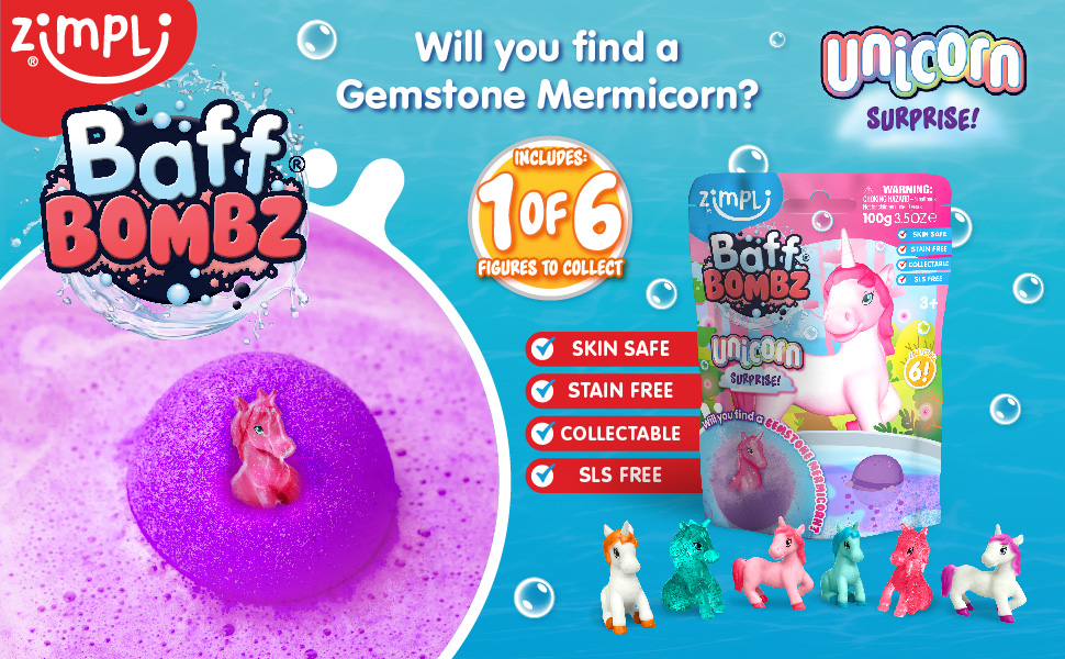 Zimpli - Unicorn Surprise Baff Bombz Header