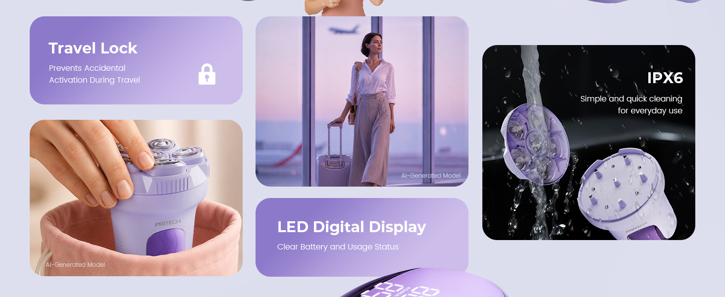 Easy-Clean Electric Razors for Women