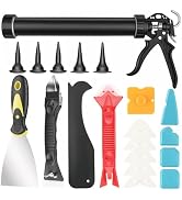 Gyfent Sausage Caulk Gun with Caulk Remover Tool, 20oz Foil Pack and 10oz Cartridge Convertible, ...