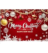 CHAIYA 8x6ft Red Christmas Backdrop Merry Christmas Party Backdrop Christmas Backdrops for Photog...