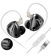 KZ Duonic in Ear Monitor, Wired USB C Earbuds, 1DD+Triple-Magnet Planar Driver IEM, 4 Tuning Swit...