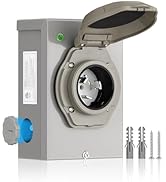 WILAWELS 50 Amp Generator Power Inlet Box, NEMA SS2-50P Generator Inlet Box for 3-Prong Generator...