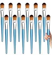 YGAOHF Mop Brush for Acrylic Painting - 12 Pack 1 Inch Large Oval Blending Paint Brushes with Woo...