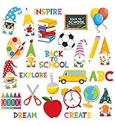 BeYumi 52Pcs Back to School Gnome Bulletin Board Decorations Set Motivational DIY Cardstock Cutou...