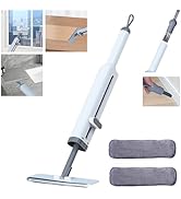Portable Self-Squeeze Mini Mop, Wet and Dry Use Rotatable Hand Wash-Free Flat Squeeze Short Mop w...