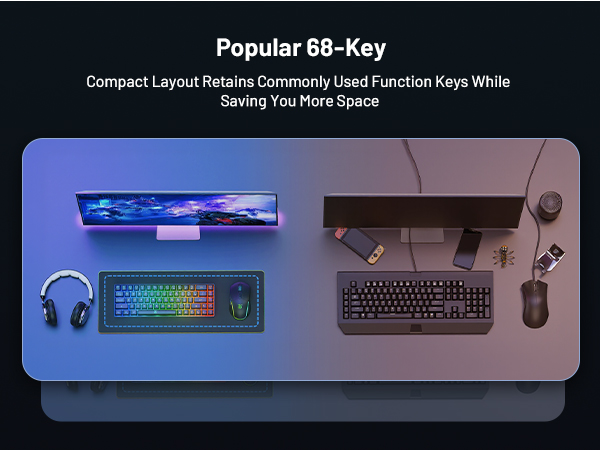 60% wireless gaming keyboard