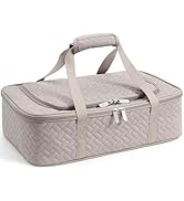 MIAOJIE Insulated Casserole Carrier - Rectangular Texture Portable Casserole Carrier for Hot or C...