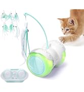 ZeLing HTL Remote Control Cat Toy with Auto Mode - Interactive Cat Toy Feather for Indoor, Moving...