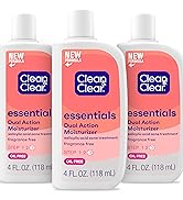 Clean & Clear Essentials Dual Action Facial Moisturizer, 0.5% Salicylic Acid Acne Medication to M...