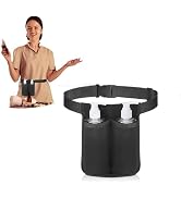 NSXAYIWE Massage Bottle Bag, Massage Oil Holster for 2 Bottle with Adjustable Belt, Lotion Oil Wa...