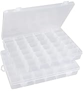 Beoccudo Tackle Box Fishing 3600 Tackle Box Organizer 2 Pack Clear Tacklebox Bead Organizer Box P...
