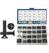 AXK 720pcs Countersunk Flat Head Phillips Small Mini Screw Set M1.4 M1.7 M2 M2.5 M3 Carbon Steel ...