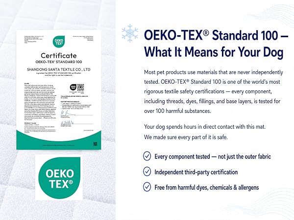 Cooling pad for dog with certification