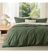 Bedsure Duvet Cover Queen Size - Soft Double Brushed Bedding Set for Kids & Adults, Zipper Closur...