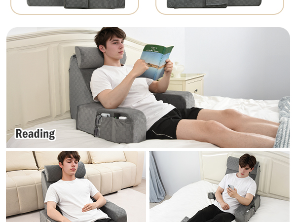 back pillow for bed pillow with arms for sitting up in bed