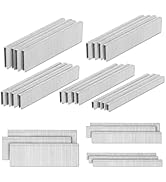 PINOZE 4200-Count 18 Gauge 1/4" Narrow Crown Staples (1-1/2" 1-1/4" 1" 3/4" 1/2") & 18GA Brad Nai...