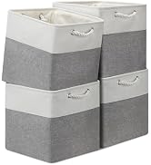 Posprica Storage Cubes 13x13, Collapsible Storage Bins Organizer for Closet, Fabric Storage Box w...