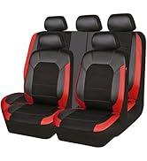 CAR PASS Universal Leather car seat Covers Sport fits Most Cars, SUVs, Trucks, and Vans (Full Set...