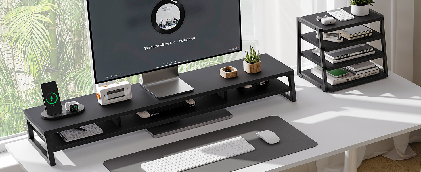 This monitor riser is perfect for office environments.