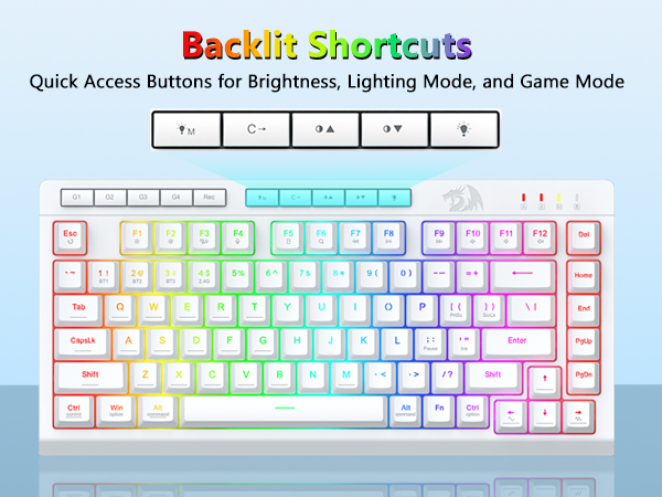 Backlit Shortcuts