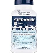 1 x Quaternary Sanitizing Tablets, Sanitizing Food Contact Surfaces, Kills E-Coli, HIV, Listeria,...