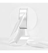 MEEDEE White Satin Ribbon 1-1/2 Inch White Ribbon Lux Satin Double Faced Satin Ribbon by 50 Yards...