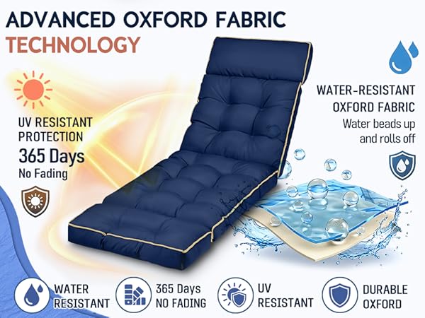 water-resistant and 365 days no fading oxford fabric ensures long time use
