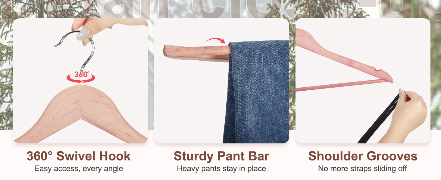 cedar wood hangers