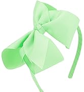 MEEDEE Mint Green Headband Girls Big Bow Grosgrain Headbands Hair Fashion Accessories for Girls T...