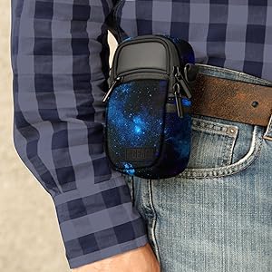 Compact Point and Shoot Camera Sling Bag by USA Gear with Rain Cover and Shoulder Sling Strap