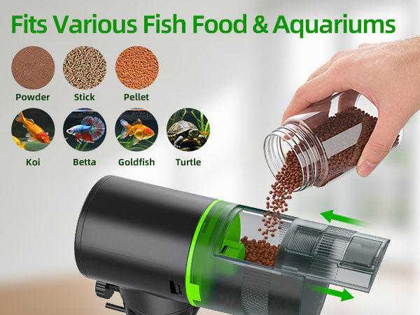 automatic fish feeder for aquarium flake food
