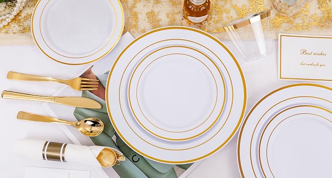 Gold Disposable Plates