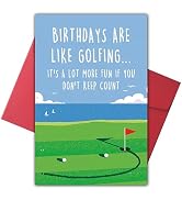 Funny Golf Birthday Card for Men Women, Humorous Golf Gifts for Men, Husband, Wife, Boyfriend, Gi...