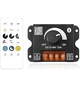 Pandery 2.4G Dimmable LED Controller Kit,Supports app&knob and Remote 0-100% dimming,DC 5–24V, ma...