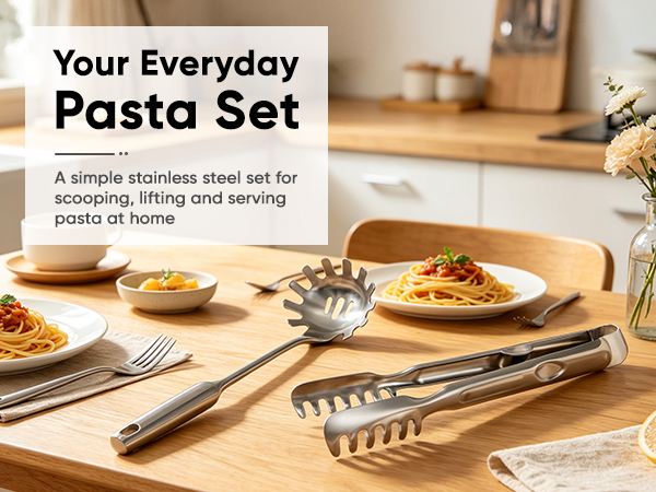 Pasta tongs&spoon A+S1