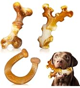 Frienhund Heavy Duty Chew Toys 3 Pack for Aggressive Chewers - Dog Toys for Large Dogs, Teeth Cle...