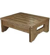 Wooden Step Stool for Adults & Kids, Non-Slip Rubber Feet, 6.5 INCH High, Lightweight Small Step,...