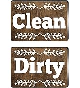 Performore Clean Dirty Magnet for Dishwasher, 3.5" X 2.4" Adhesive Metal Plate to be Used on Non ...