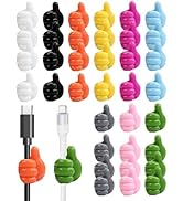 Srzllxfc 36 Pack Creative Silicone Thumb Wall Hook - Multifunction Adhesive Cable Clip - Self Adh...