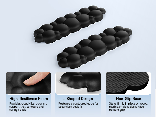L-shaped wrist rest