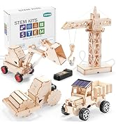 STEM Kits for Kids Ages 8-10 10-12, Wood Building Crafts Kit for Boys 8-12, Model Car Kit, 3D Woo...