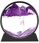 AREYCVK Sand Art Kits Moving Sand Art Liquid Motion, Round Glass Moving Sand Art Picture Relaxing...